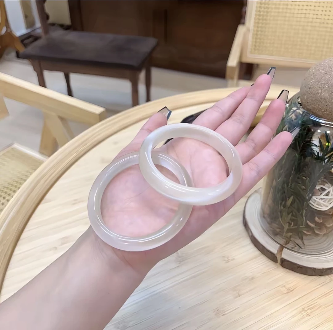 非金属仿水晶手镯 原版高品质猫眼石手镯高冰高透气质手镯带礼盒