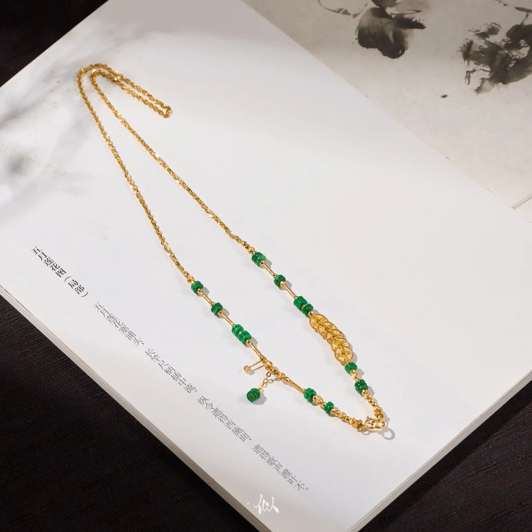 【绿悠】·似梓珠宝· 18K翡翠链子  XYGD139071-G