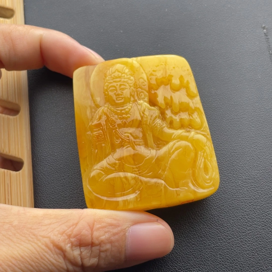 琥珀未镶嵌颈饰天然琥珀蜜蜡