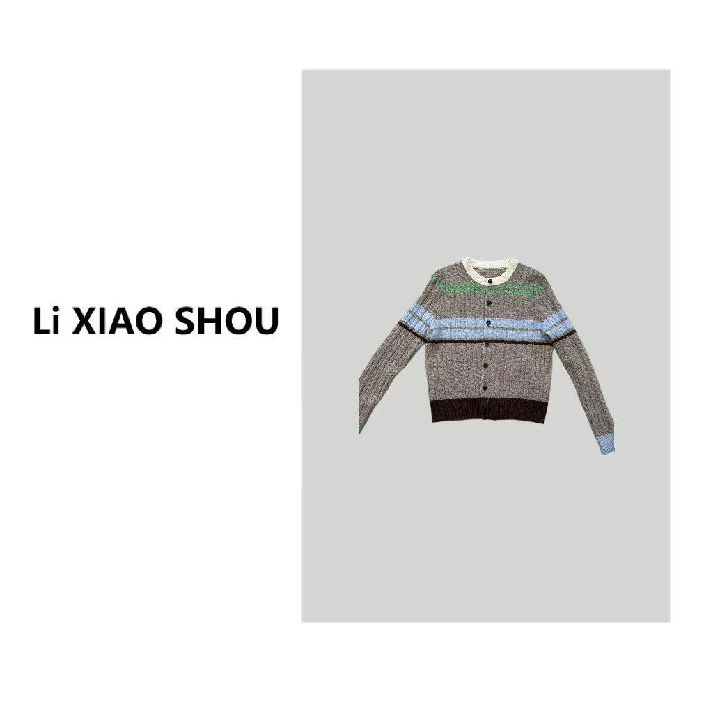 李小瘦大码女装【海盐拿铁】新款百搭舒适宽松休闲针织羊毛衫59021D
