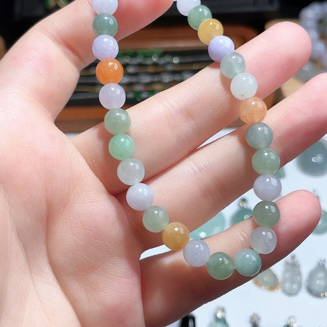 翡翠未镶嵌颈饰手串