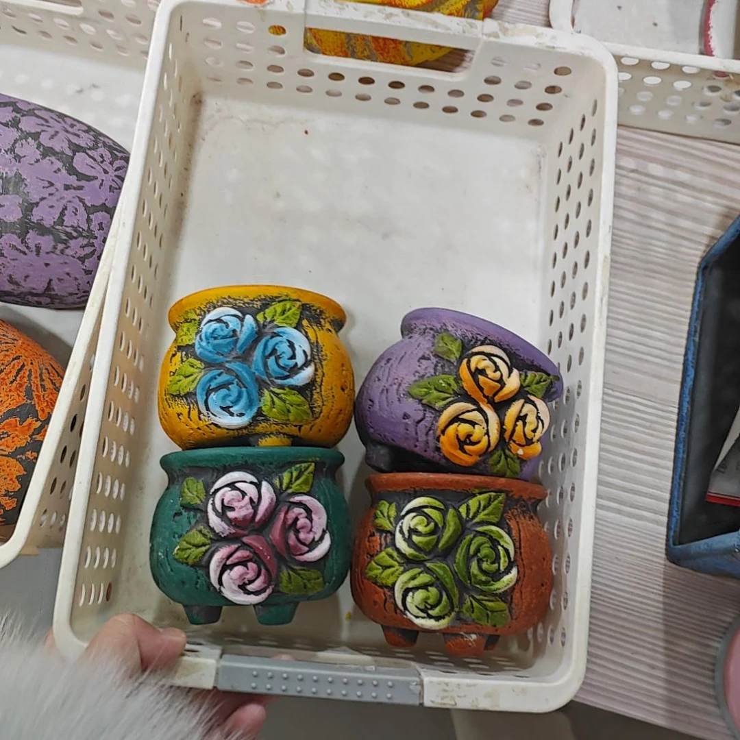 红陶吸水透气的白陶花盆凑满12发货