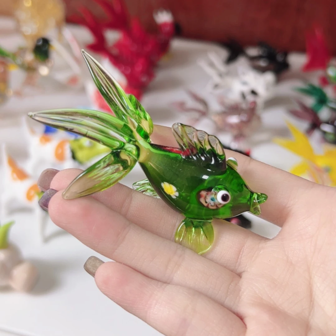 【闪购商品】琉璃手工艺品绿色鱼