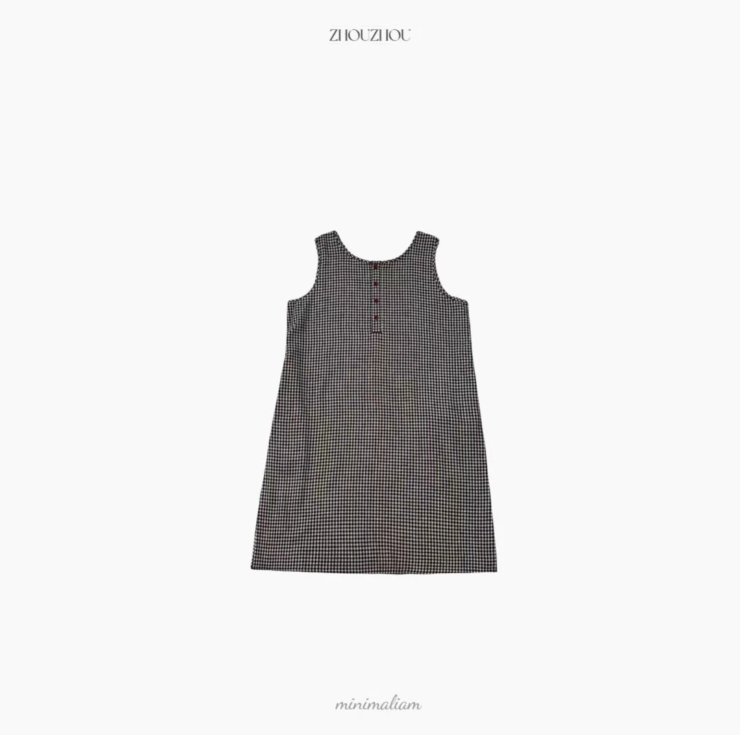 【zhouzhou】设计师高级定制新品高级感格子裙