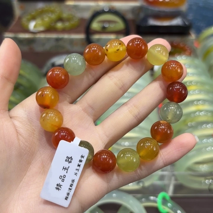 岫玉未镶嵌手镯天然