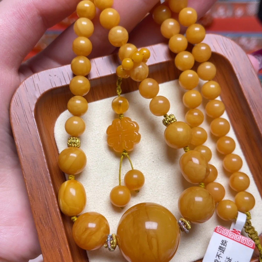 蜜蜡未镶嵌颈饰项链