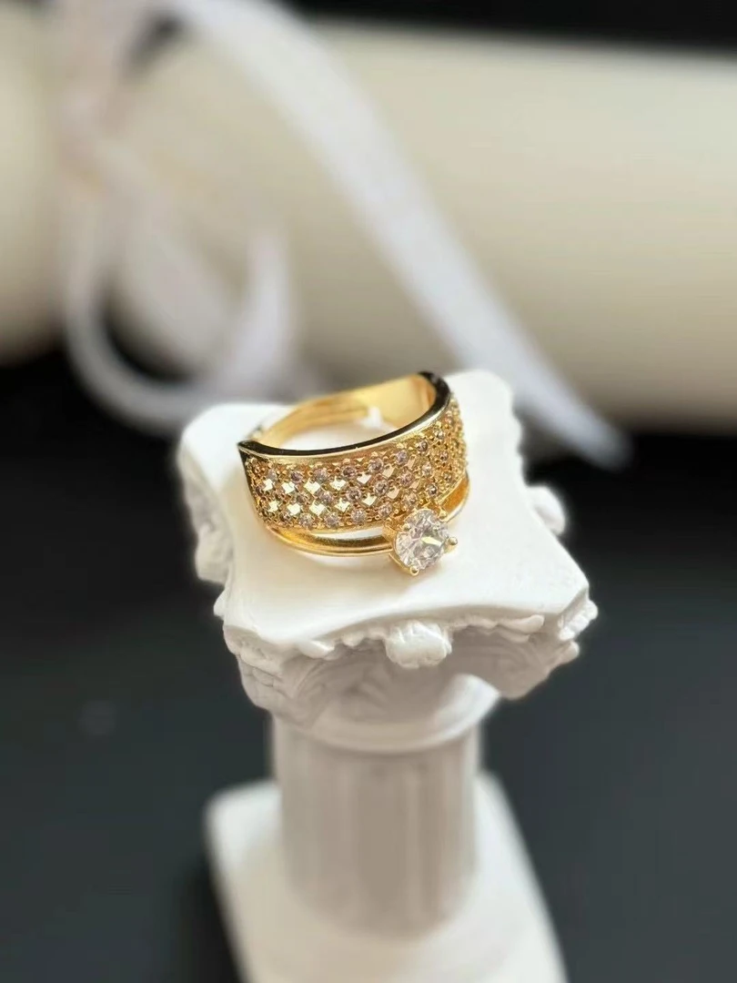 925银戒指 925银戒指 LARVINA带钻复古戒指