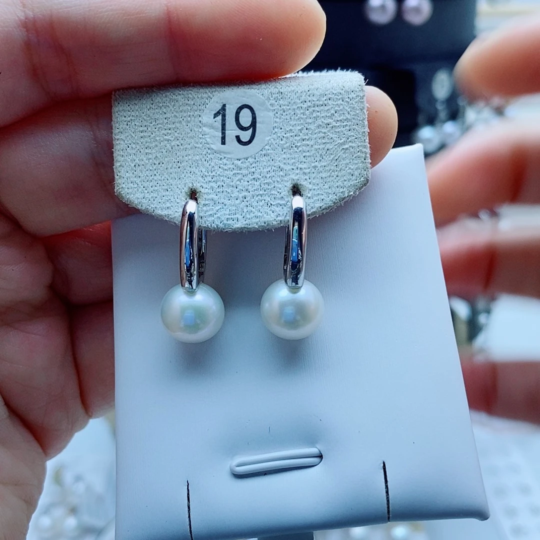 耳饰淡水珍珠银S925镶嵌