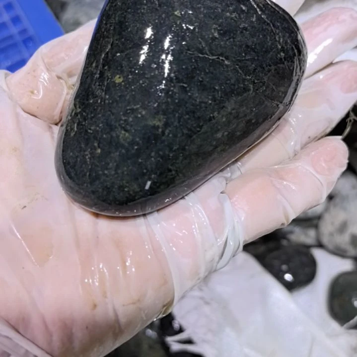 小***茱有机玻璃藏玉药王石原石手把件