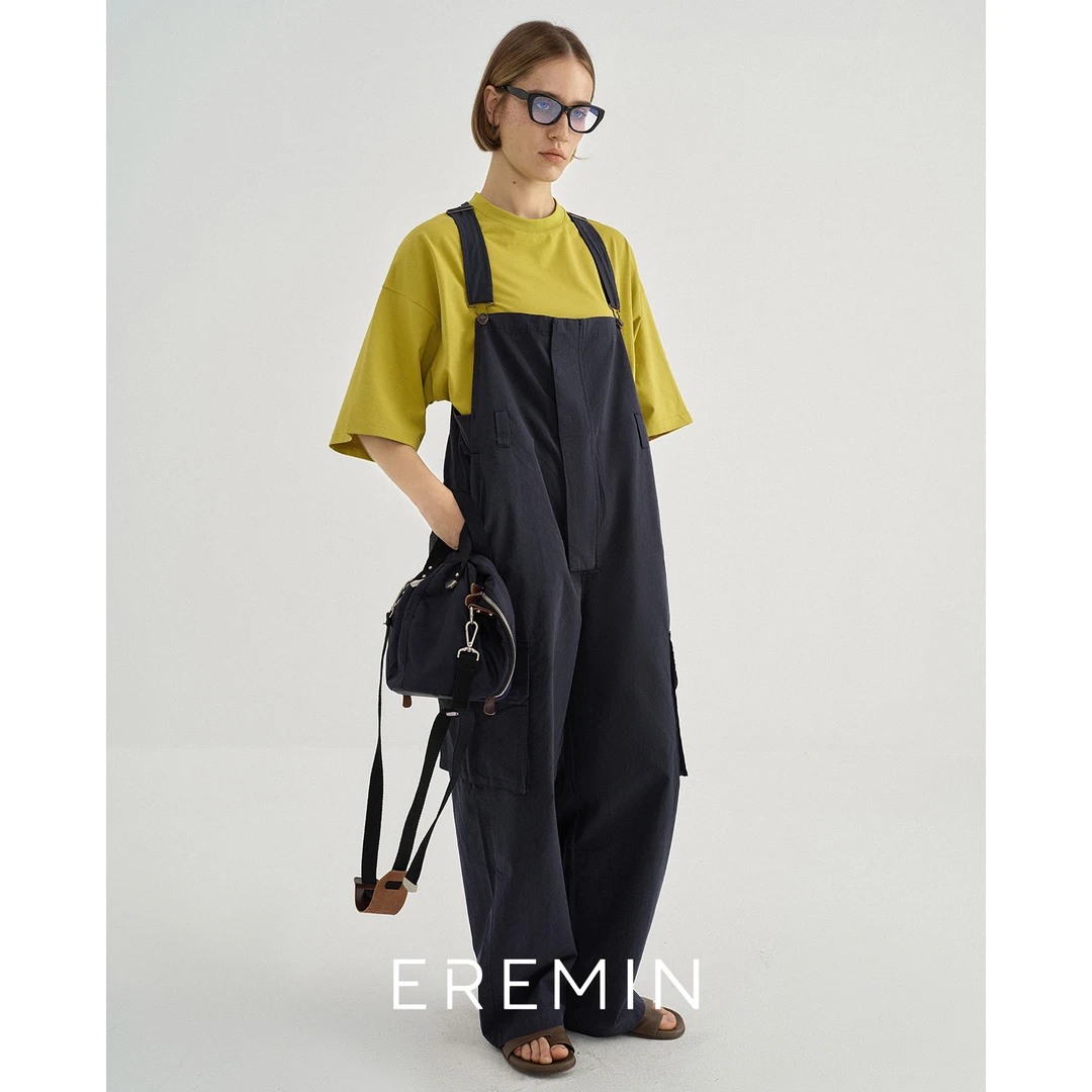 DE Mincollection工装背带裤/美式复古宽松遮肉显瘦连体裤40164