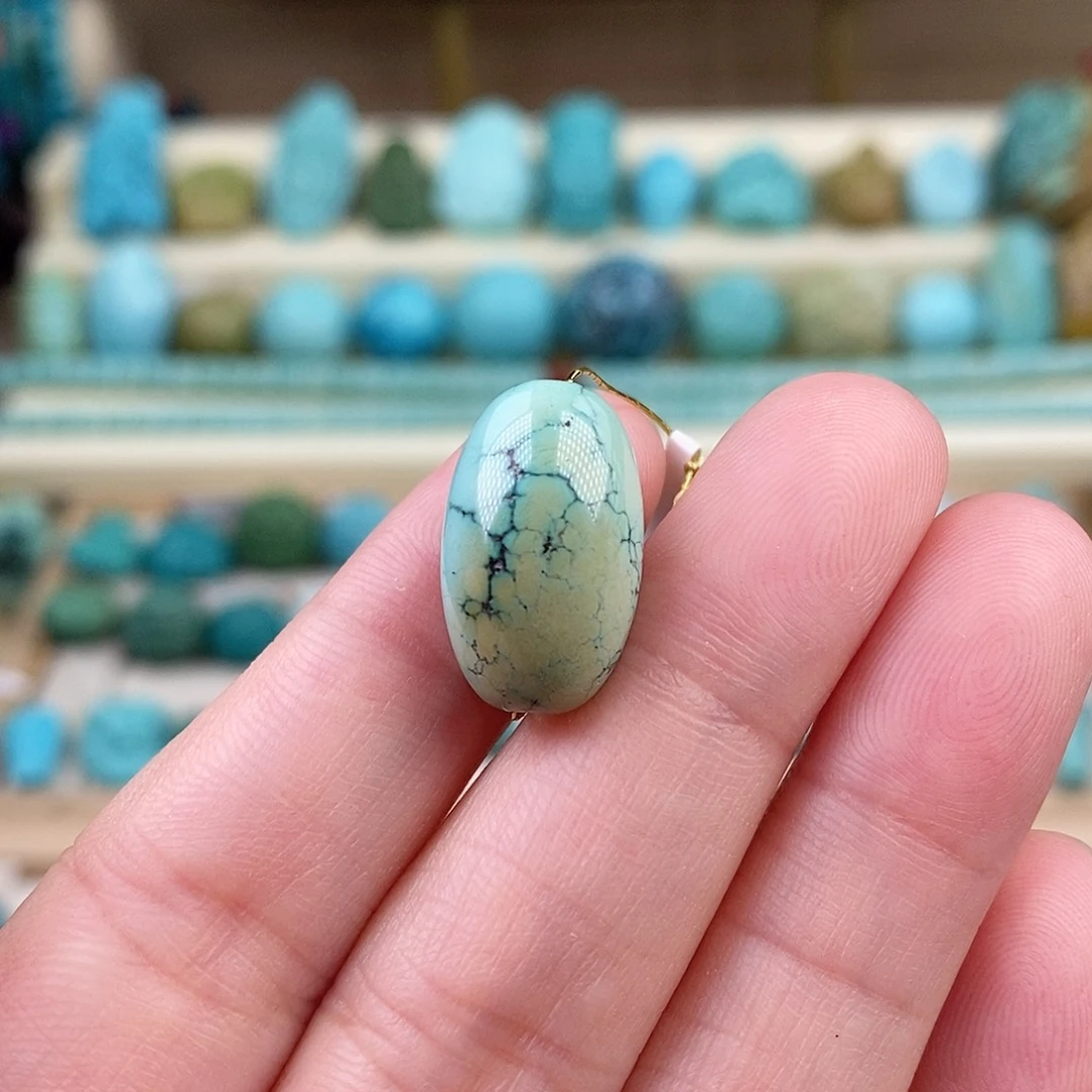 未镶嵌绿松石珠宝奇石11*18