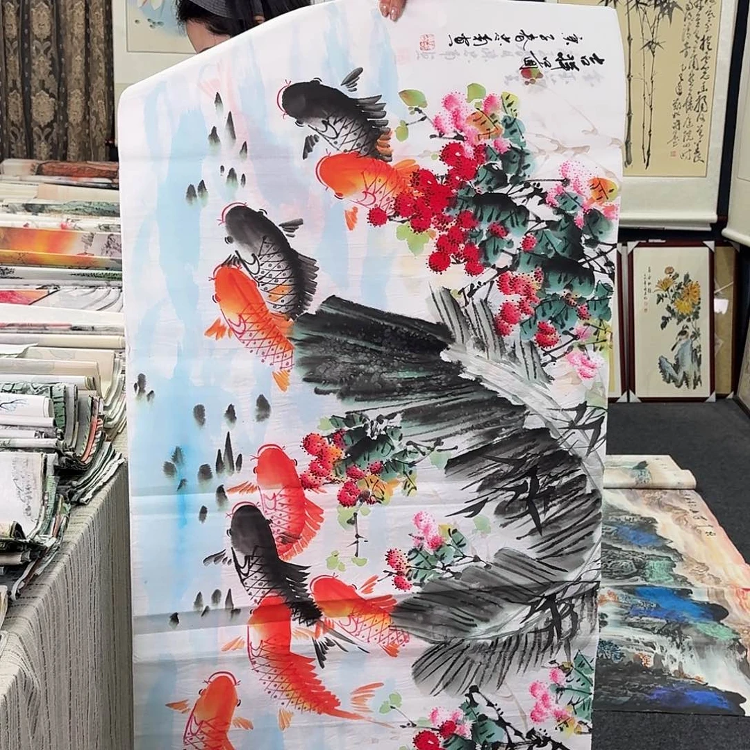 纯手绘国画作品好看四尺