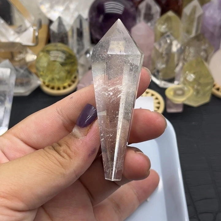珠宝半成品水晶未镶嵌39 白水晶灵摆一个