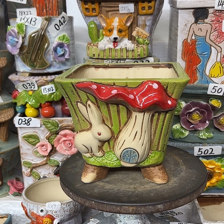 粗陶材质多肉花盆