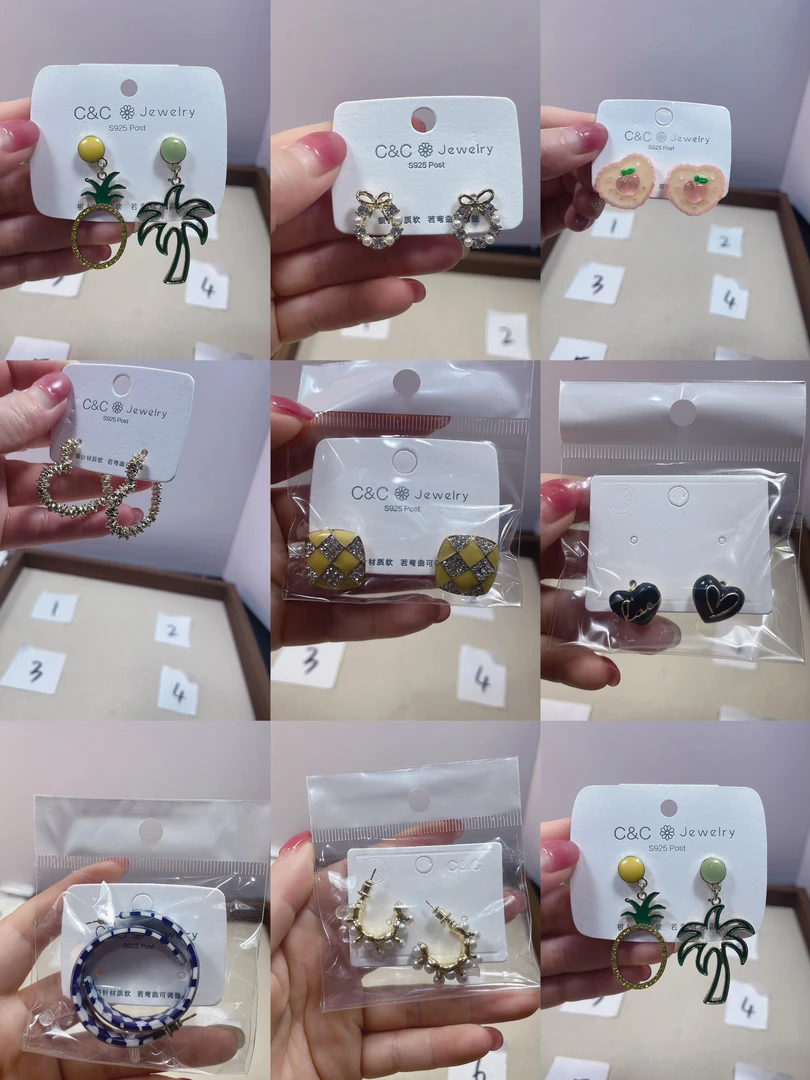 合金亚克力耳饰 【直播间专用】轻奢耳环