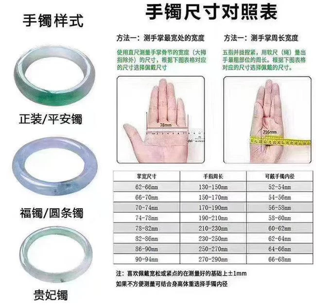 手镯圈口测量-圈口参考-勿拍