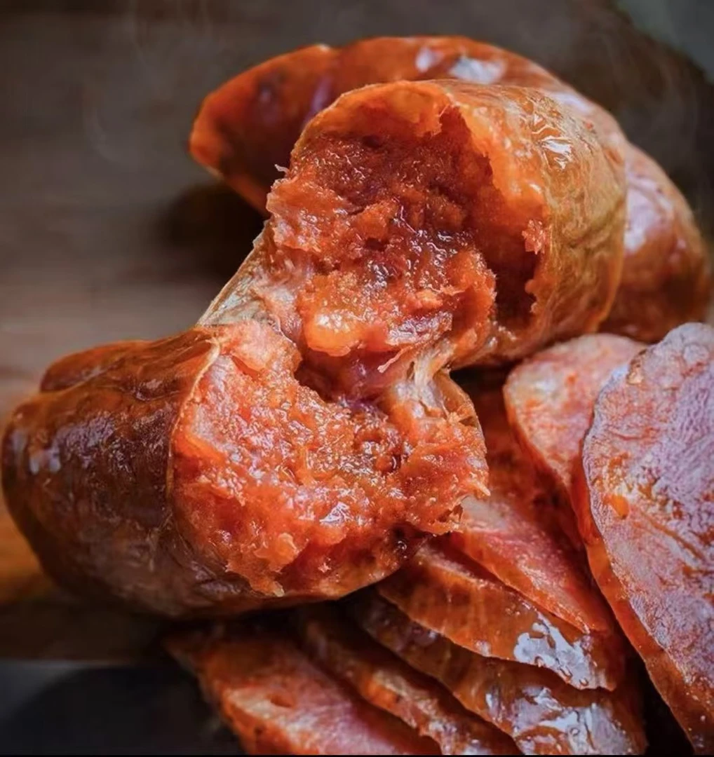 农家柏树丫烟熏腊香肠