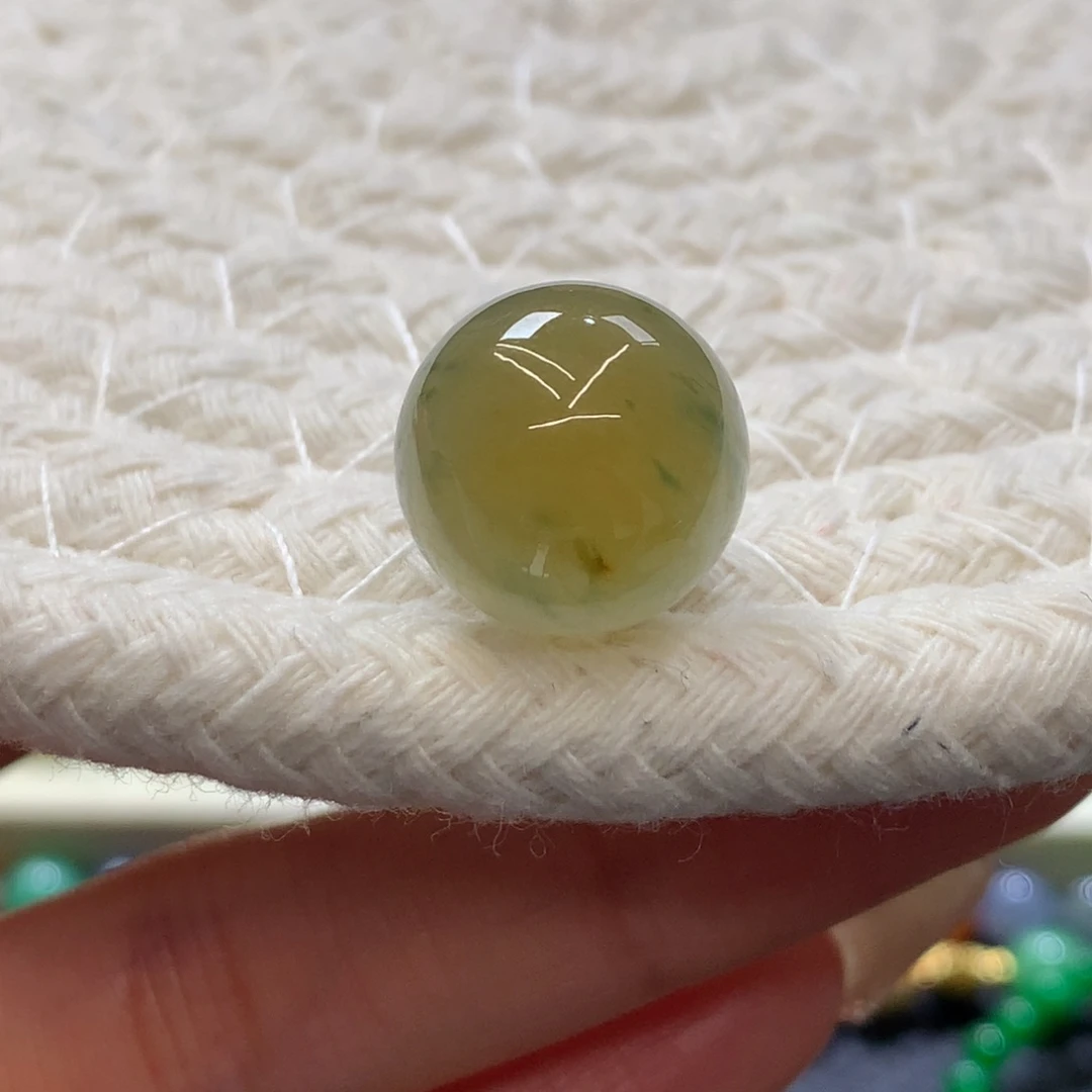 定制翡翠未镶嵌 毛货抛光定制 特色黄飘绿 卡13.8