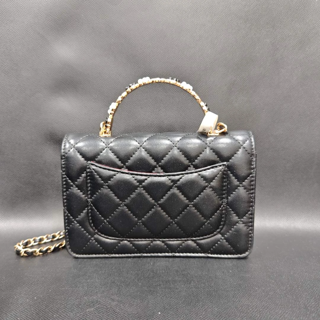 SMVP 高定奢品 潮流真皮新款女包手提包 10688 黑色