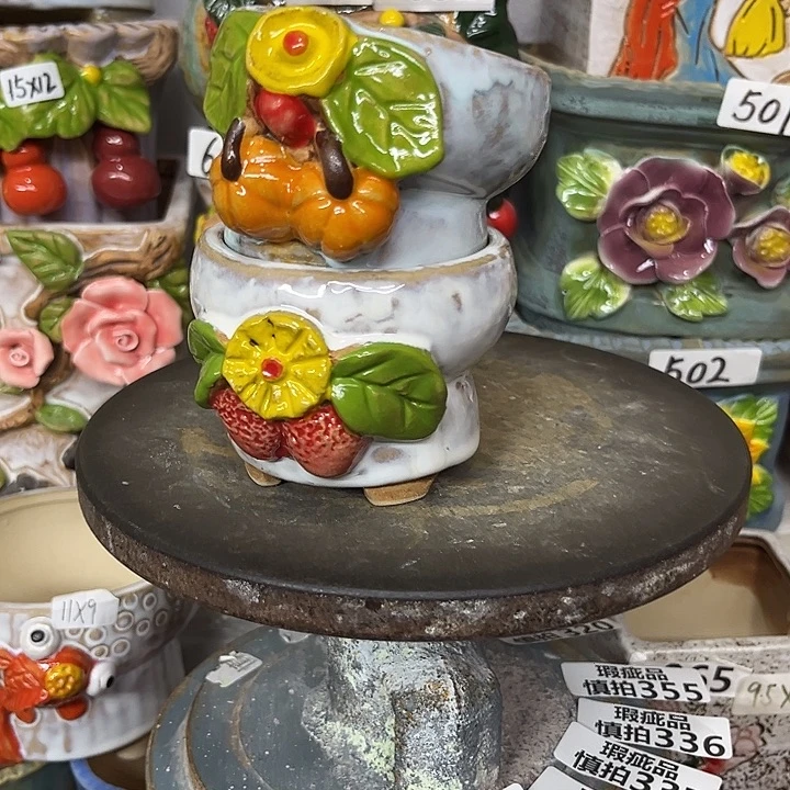 粗陶材质多肉花盆