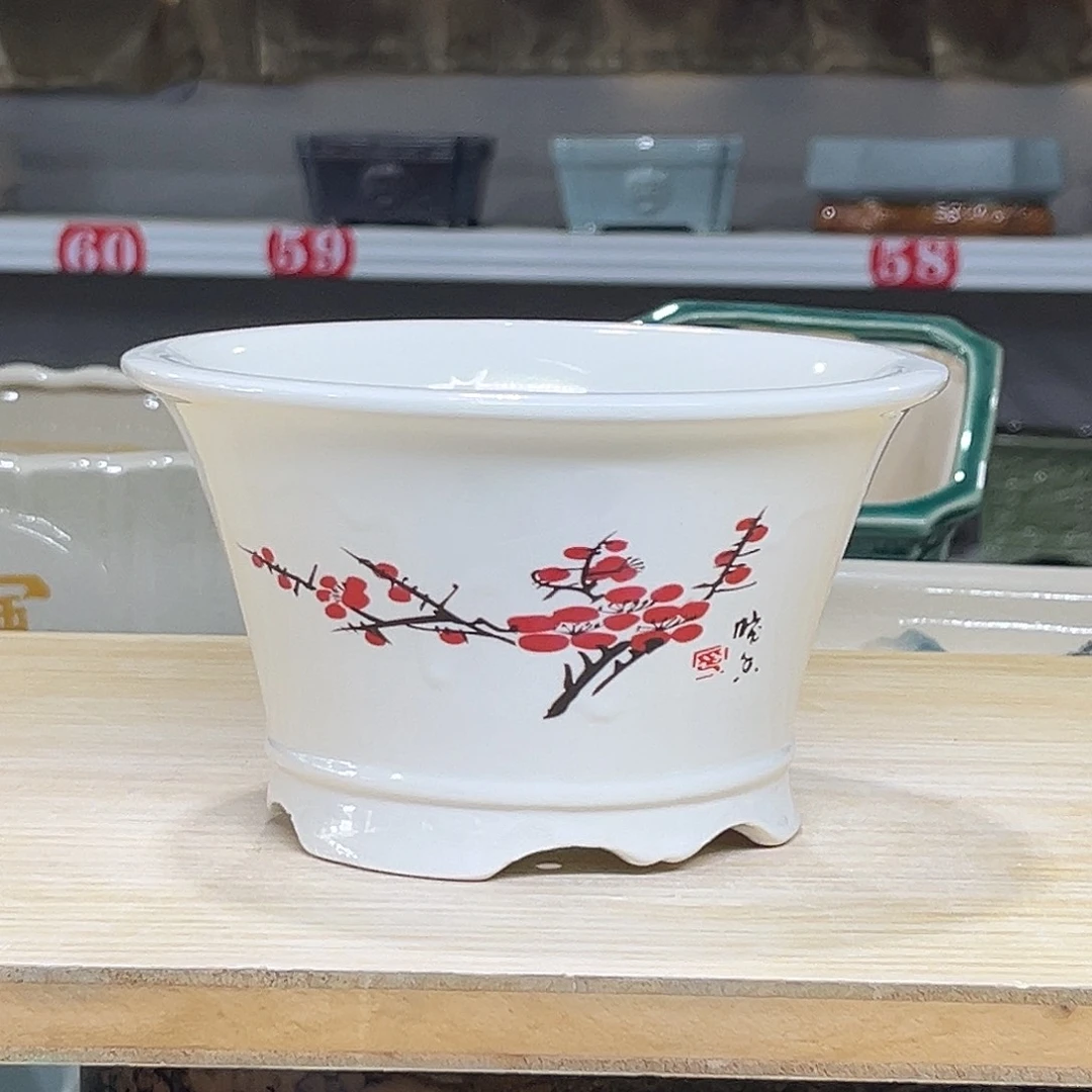 陶瓷绿植多肉微瑕花盆口径15*9