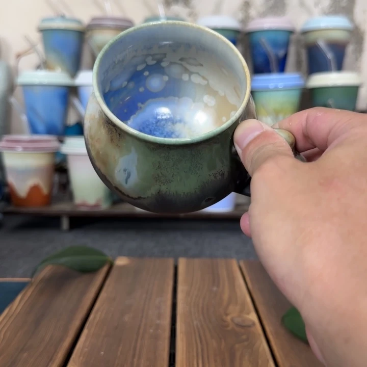 陶瓷手柄款景德镇高温窑变咖啡杯