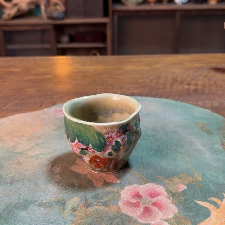 柴烧纯手工手绘陶瓷
