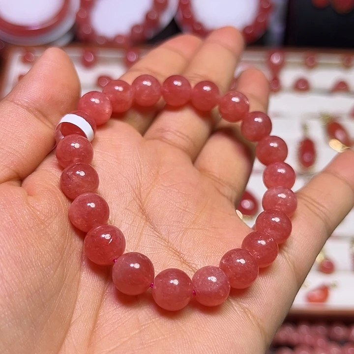 菱锰矿（红纹石）未镶嵌手串31.1g