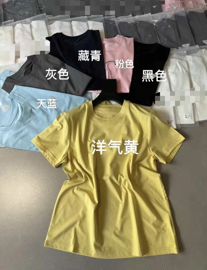 2025休闲时尚贴标糖果色圆领舒适百搭T恤