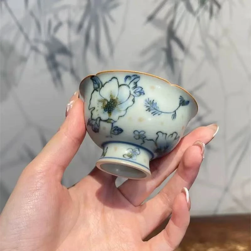 【半闲】 | 亚青太阳花高足花口杯