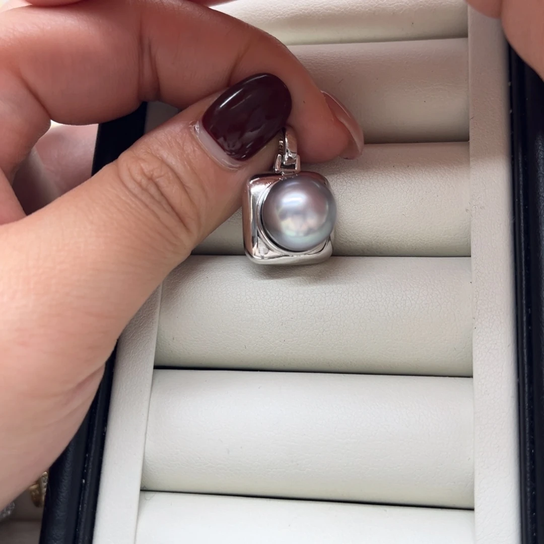 吊坠(不含链)海水珍珠银S925镶嵌