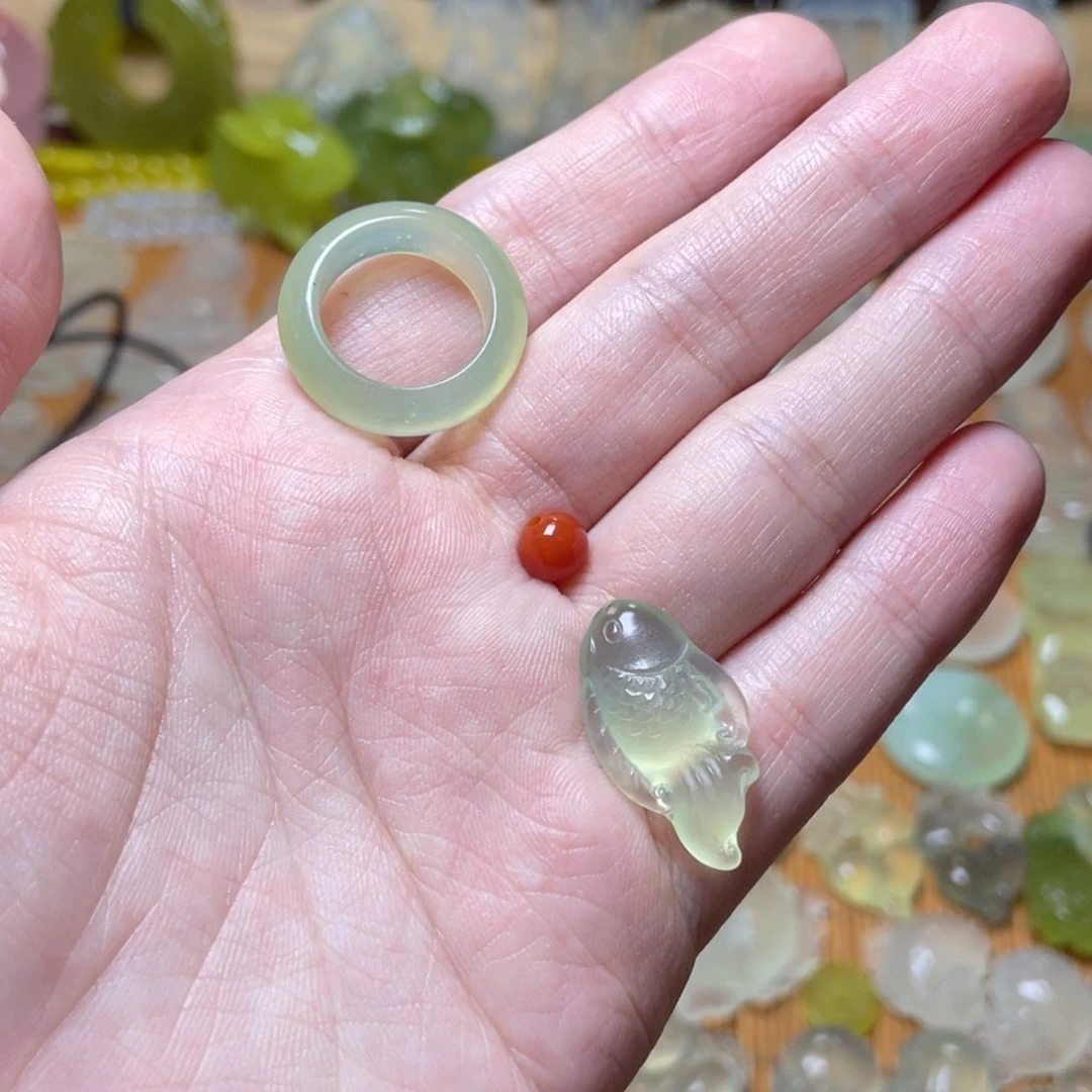 蛇纹石玉配饰未镶嵌～***~