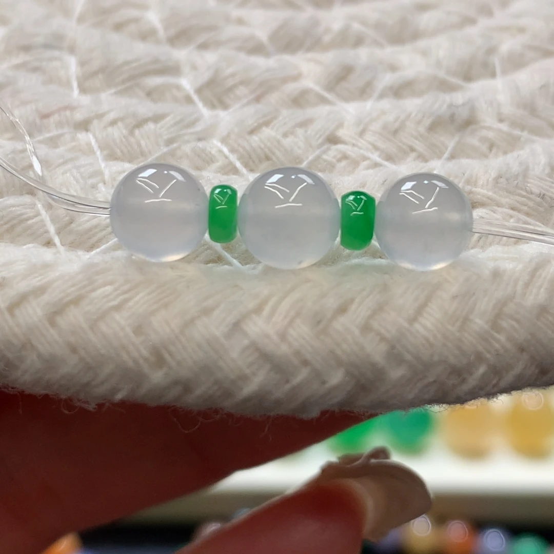 定制翡翠未镶嵌毛货抛光定制 葱花一组