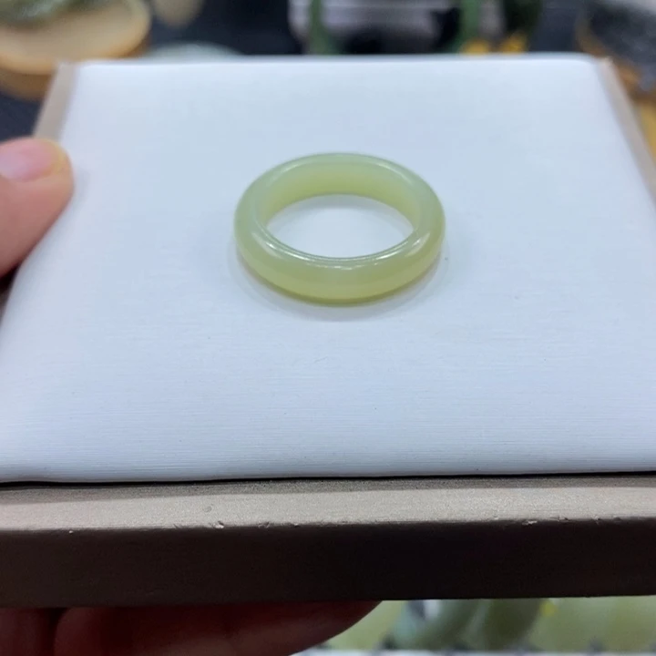 和田玉未镶嵌戒指若羌黄口戒圈