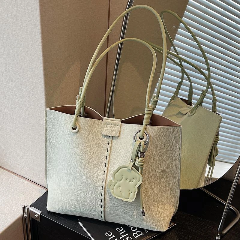 托特包女大容量2025新款百搭单肩包夏季休闲拼接高级感上班通勤包