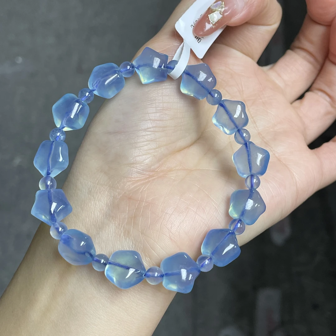 •超好看星星百搭蓝色手链