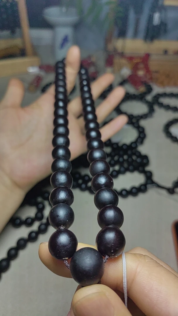 [一物一拍]非金属木质手串 无患子手串，黑色36颗12+，0.3