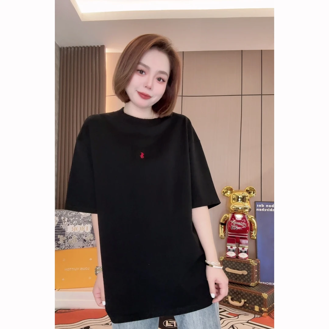 66【纯爱战士】2025夏季百搭轻奢潮流重工艺刺绣圆袖T恤