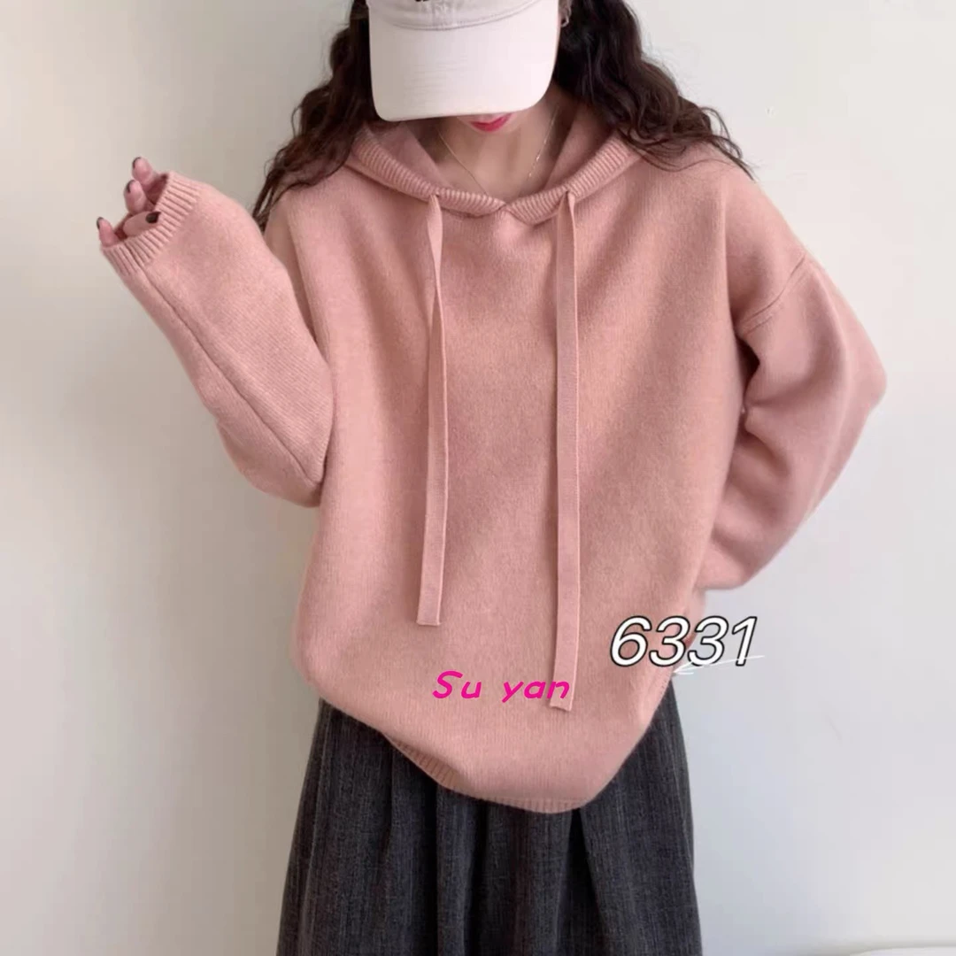 6331 韩系帽衫 慵懒风