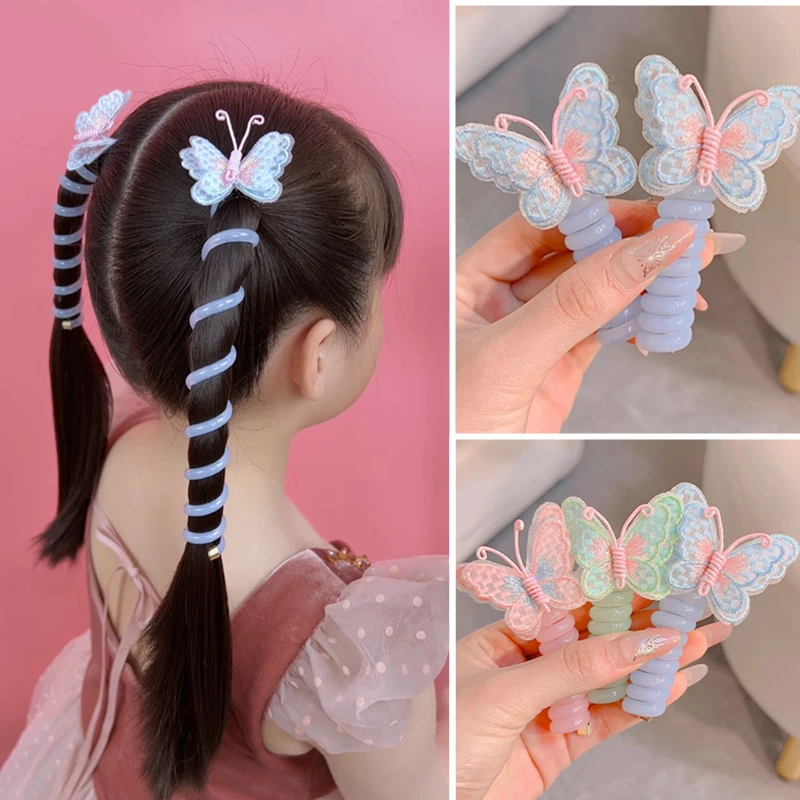 编发电话线发圈女高弹力耐用高马尾头绳简约不伤发扎头发皮筋发绳