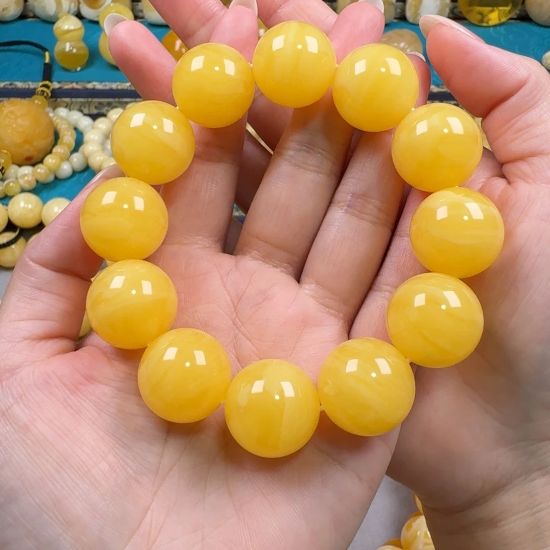 琥珀未镶嵌手链同料