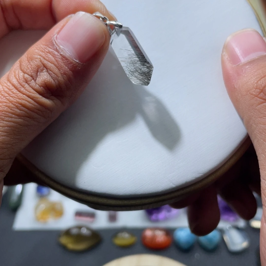 水晶吊坠(不含链)银S925镶嵌