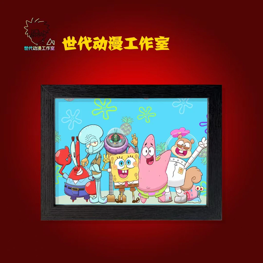 【海绵宝宝】海绵宝宝主角合集立体镂空装饰画摆件S015