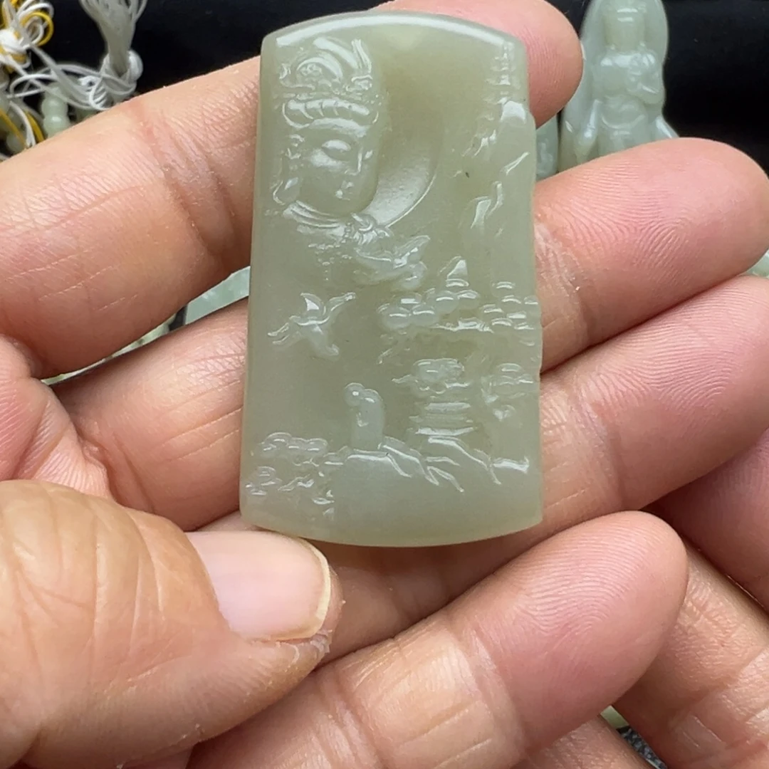 和田玉（糖玉）未镶嵌吊坠(不含链)