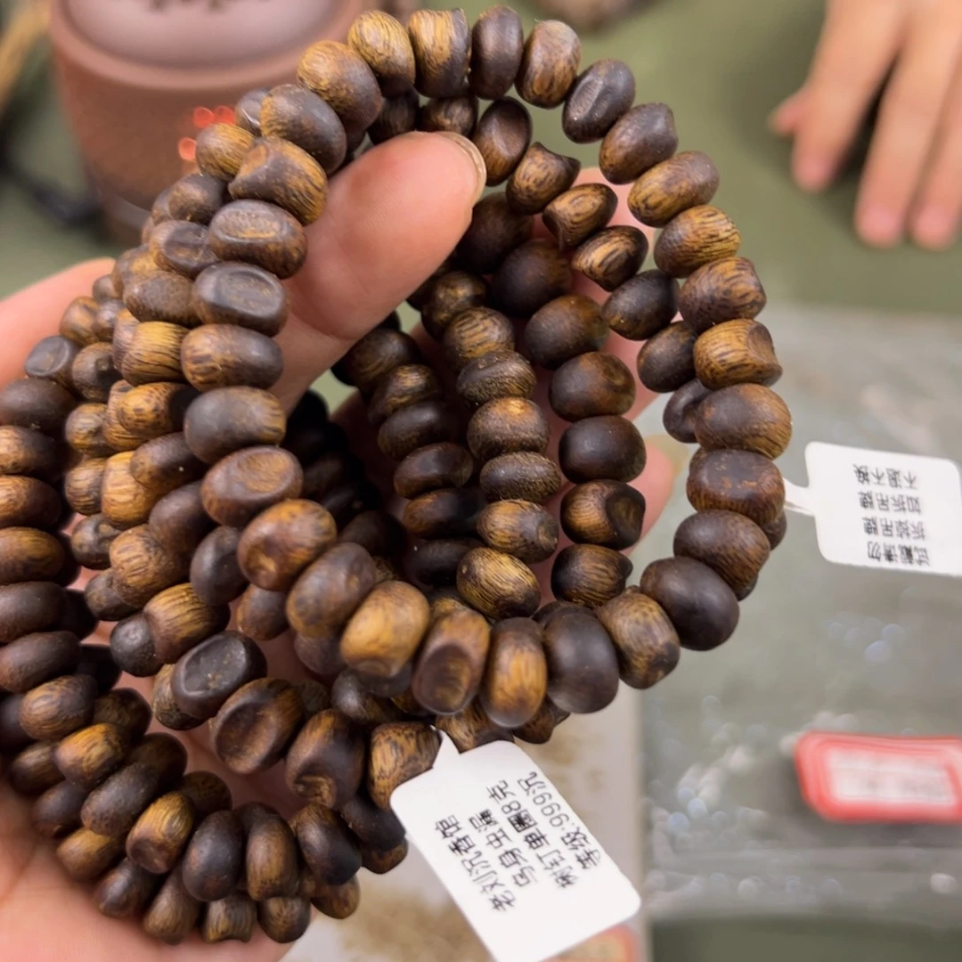 沉香手串乌身虫漏卡1.0/8g单圈多样性发一