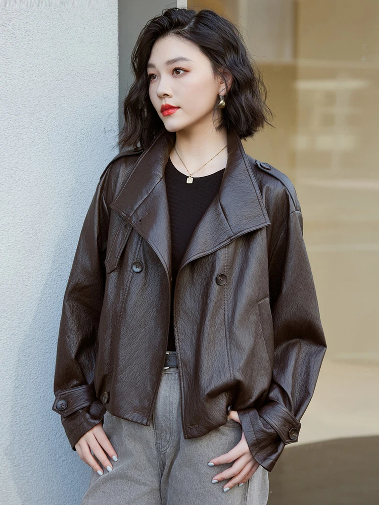 短款皮衣外套女2025款春秋季小个子时尚洋气减龄显瘦百搭上衣