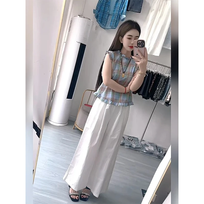 2025夏天新款大方得体穿搭一整套小个子休闲超好看的两件套装裤女