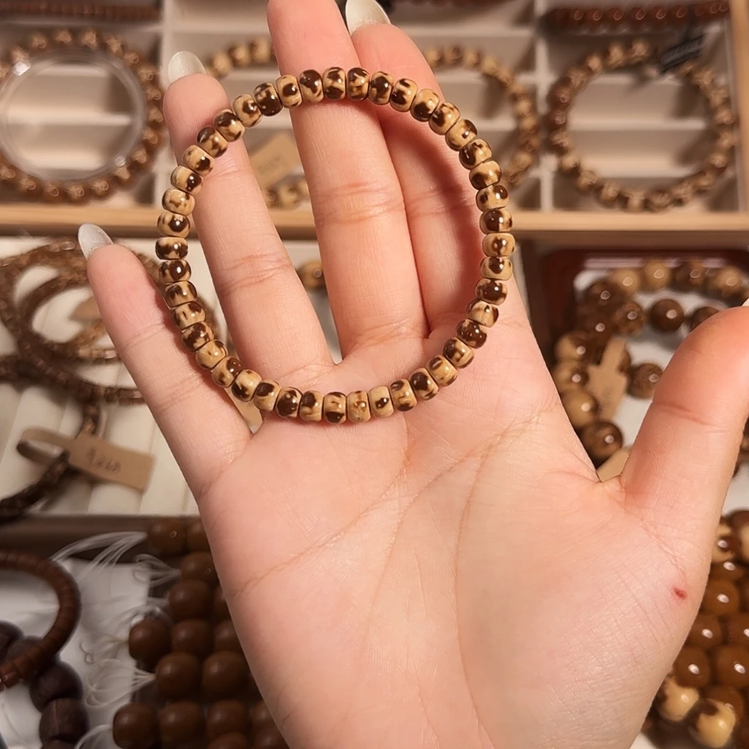 紫金鼠手串焦香可可纯肉实心鼠尖料老型6.5mm