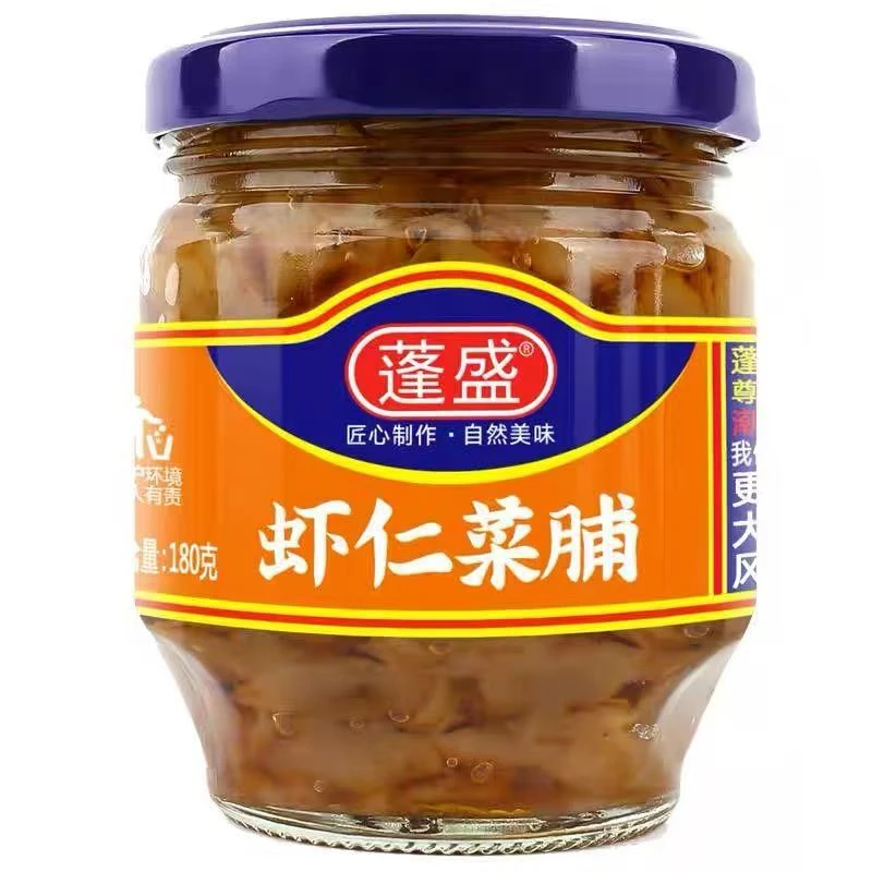 【2025年8月新日期】蓬盛虾仁菜脯180克*6瓶