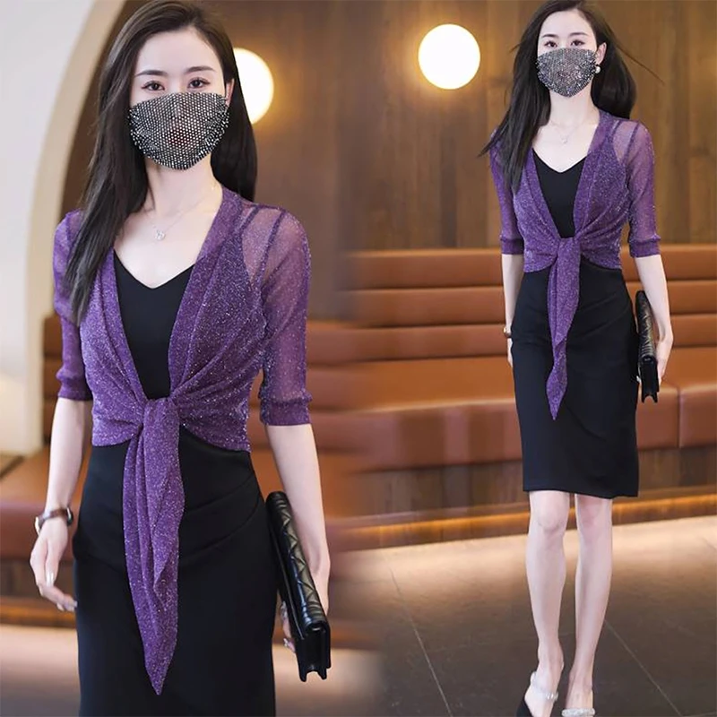 网红爆款夏季防晒开衫披肩短款大码搭吊带裙外套薄款防晒开衫上衣